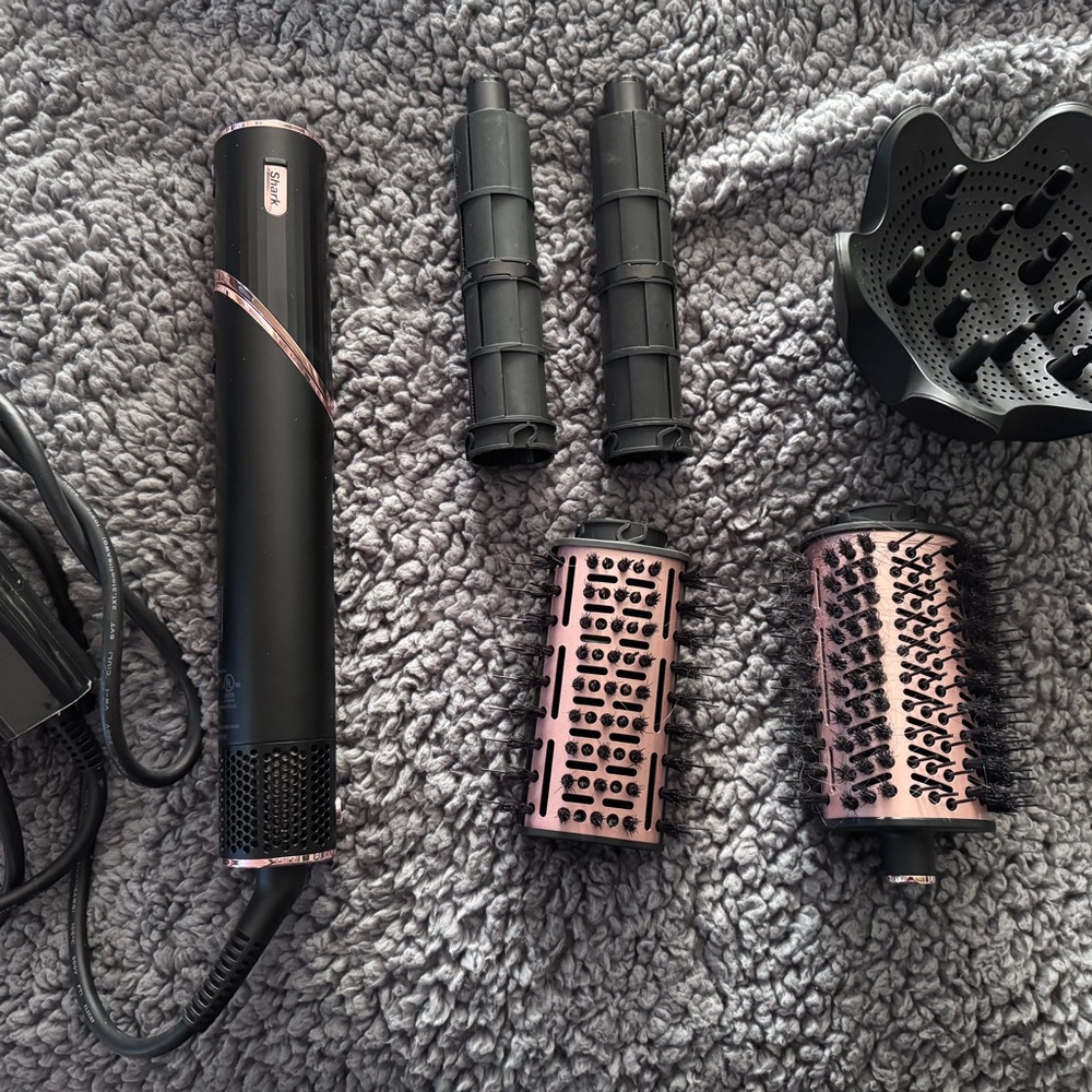 Black and Pink Hair Styling Tool Set